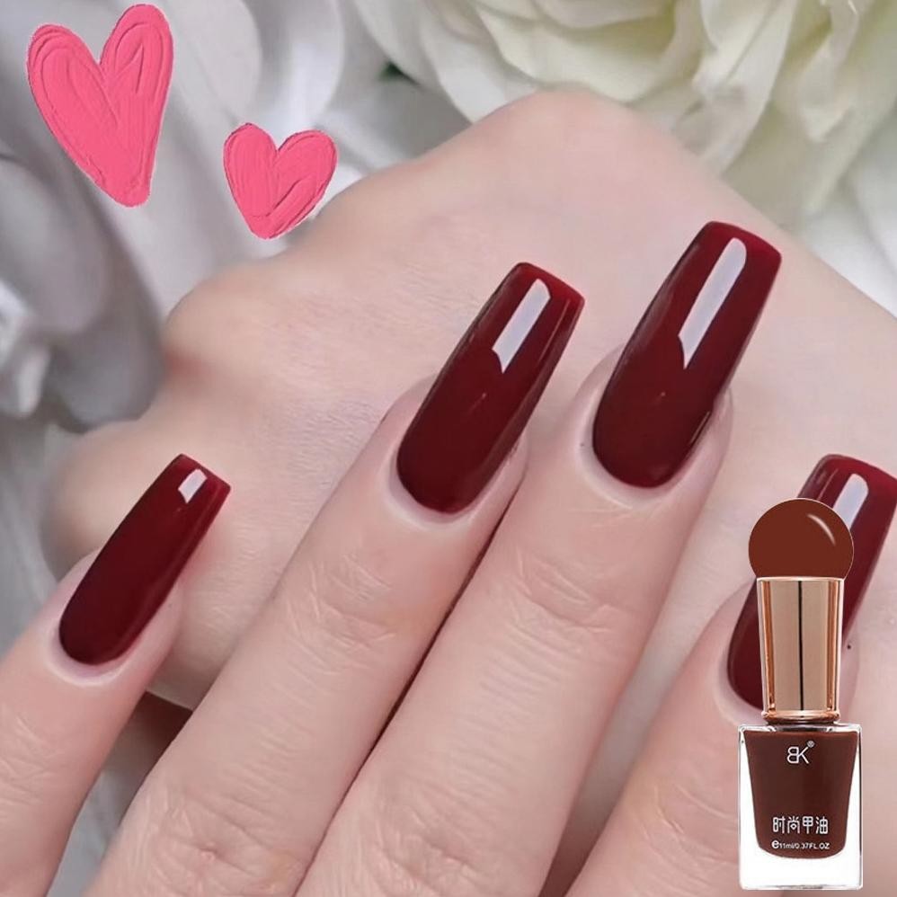 Big Sale Kutek Nail Art Oil-Based Nail Polish Solid Color Glitter Sequin Nail Polish Long-Lasting At