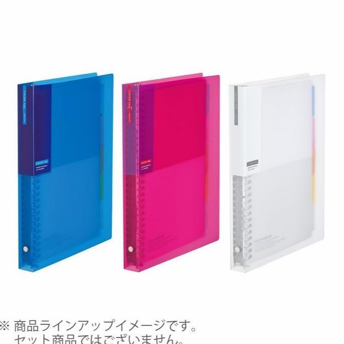 

NEW Binder KOKUYO COLOR TAG - Bi-COLOR B5 26RINGS with plastic divider