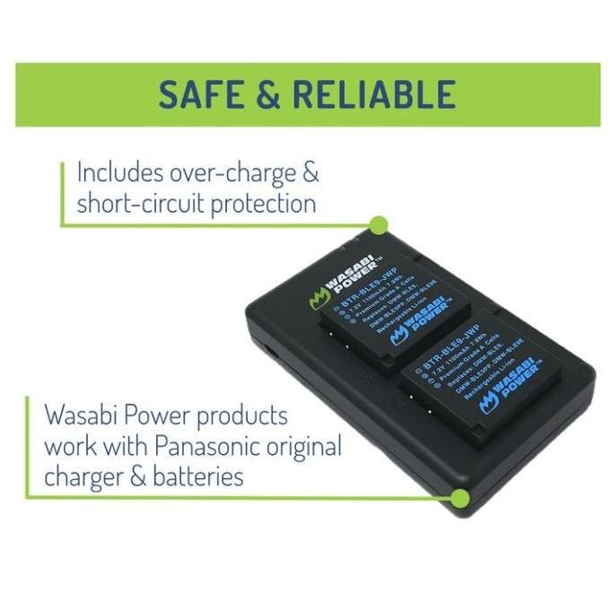 TERMURAH - Wasabi Power Battery & Charger KIT for Panasonic DMW-BLE9 DMW-BLG10 DMW BLE9 BLE9E BLG10 