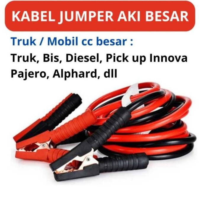 Kabel Jumper Aki Mobil & Truk 2500cc keatas Tembaga Kabel Jamper Aki