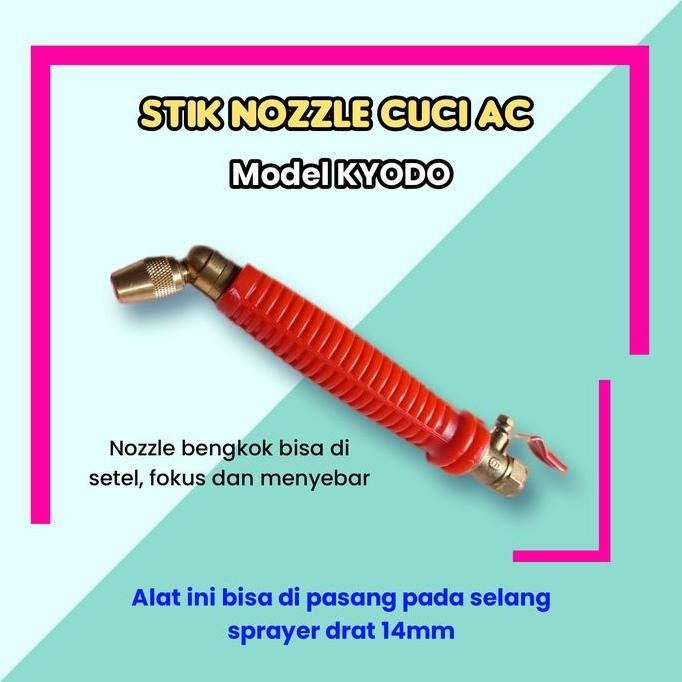 TERBARU - Nozzle cuci AC kran semprotan sprayer bengkok Kyodo -nosel semprot air