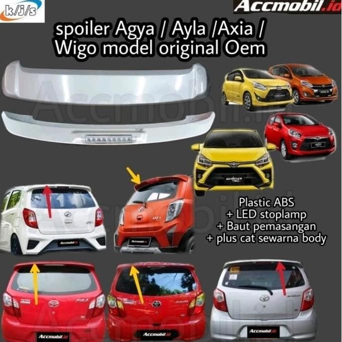 Promo spoiler toyota agya daihatsu ayla 2012-2021 plus lamp model original oem COD