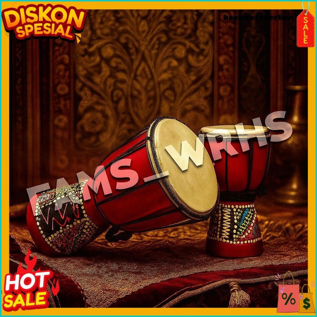 Jimbe Gendang Besar Mainan Alat Musik Tradisional Murah Berkualitas (Bisa Cod)