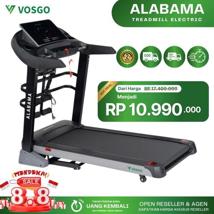 Alat Fitness Treadmill Elektrik Vosgo Alabama