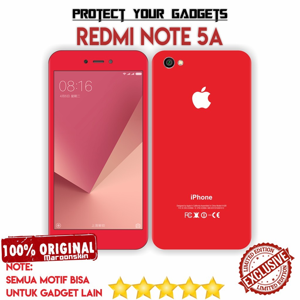 

Stiker Redmi Note Garskin Label Custom Fullbody Presisi Bisa COD