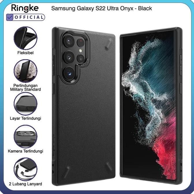 TERMURAH - Ringke Case For Samsung Galaxy S22 Ultra Onyx  Black