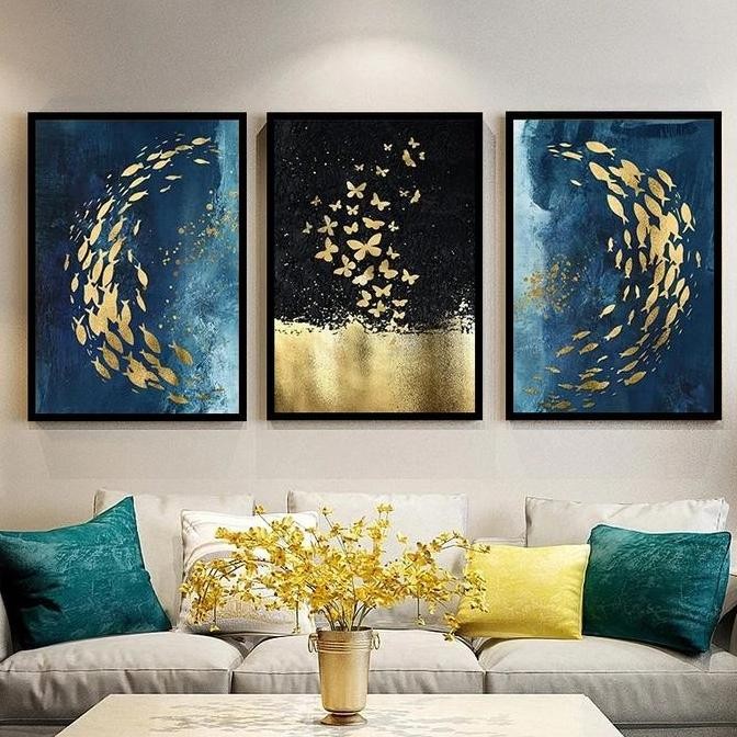 

NEW Golden Fish Canvas Print (Set of 3)