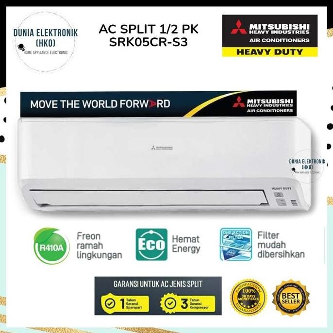 AC MITSUBISHI 1/2 PK SRK05CR-S3 SRK 05CRS3 HEAVY DUTY THAILAND R410