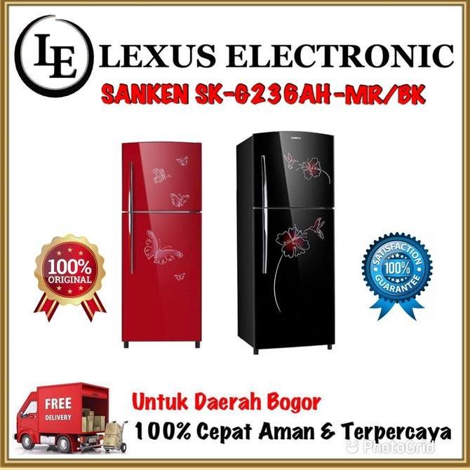 SANKEN KULKAS 2 PINTU | SK-G236AH-MR/BK | SK G236AH | G236 | G236AH