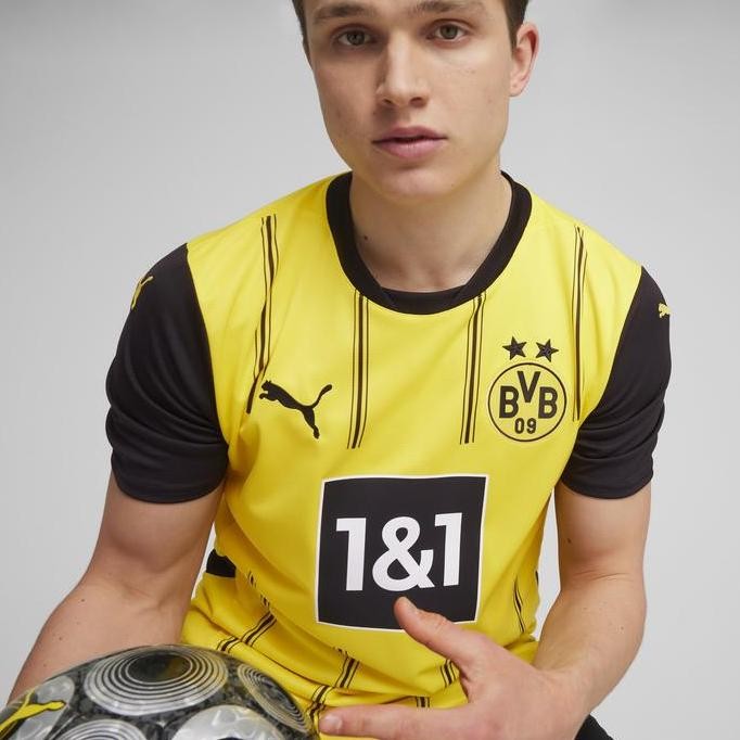 TERBARU - PUMA Home Jersey Pria Borussia Dortmund 24/25 Faster Yellow-Black