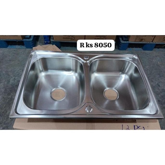 TERMURAH - Bak Cuci Piring 2 lubang RINOKS kitchen sink stainles 83cm