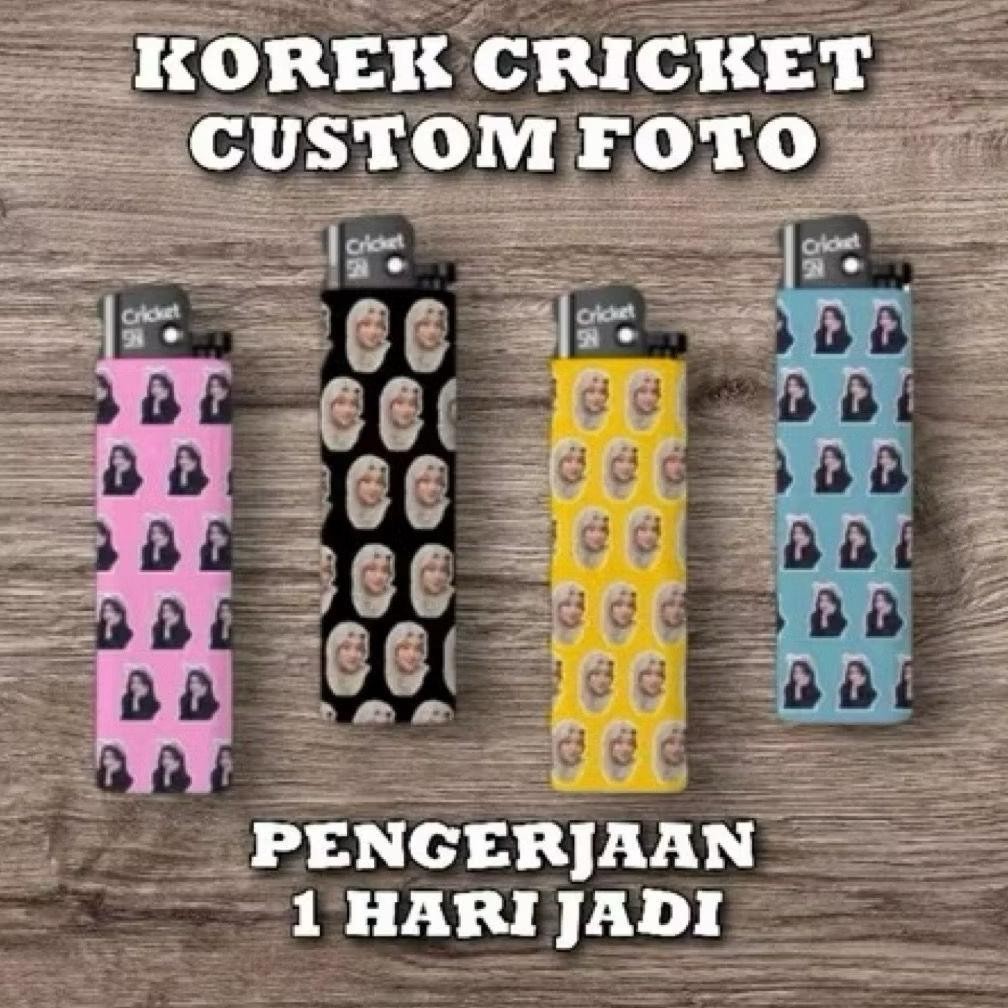 Bisa Cod Korek Custom Foto Face Pattren Criket Custom Foto Korek Foto Criket Foto ||