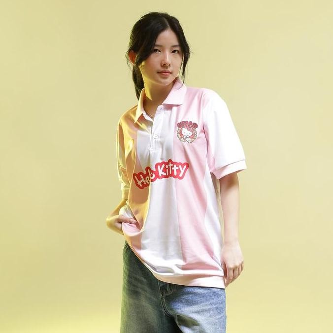 BEBAS ONGKIR - Hellokitty & W.Essentiels AFC Hellokitty 3rd Alternative Vintage Jersey Peach/White