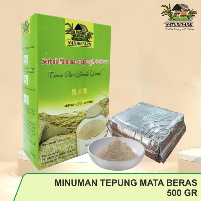 

Minuman instan Tepung Mata Beras Naturefarm Original 500 Gram Kaya Vitamin Enzim Serat Tinggi Cocok Diet Obesitas