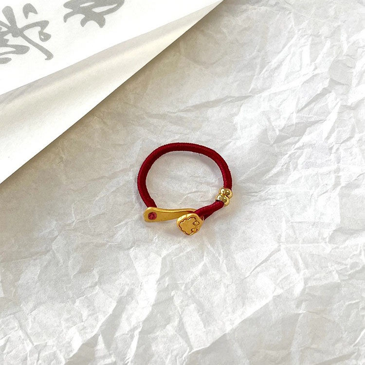 Cincin Anyaman Tali Merah Gaya Cina Baru Ruyi Jiangnan Tren Nasional
