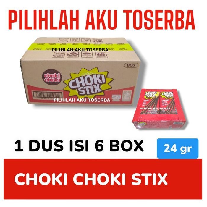 

Choki Stix Choki Choki Stix - 1 Kardus Isi 6 Box - Stik Coklat Terlaris Best Quality 100% Original