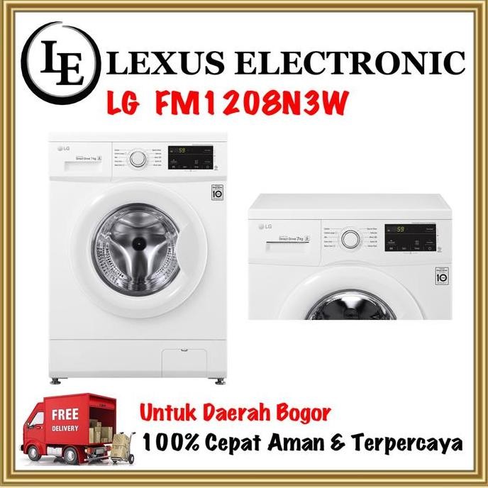 MESIN CUCI LG | MESIN CUCI FRONT LOADING - 8kg | FM1208N3W | FM-1208