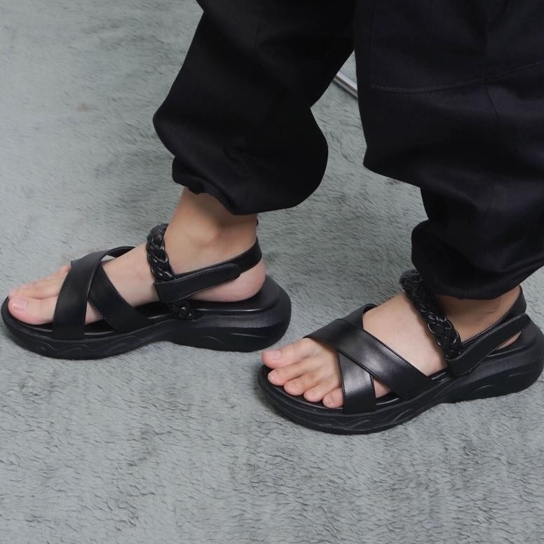 Sale Belleza Yuk - Vanya Sepatu Sandal Wanita Silang Size 36 - 40 Sendal Beleza Wedges Model Anyaman