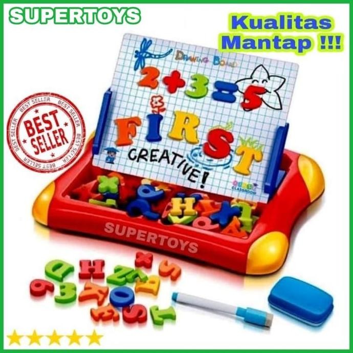 

Promo 2in1 Magnetic Learning Case Drawing Board Papan Tulis Huruf Tempel COD