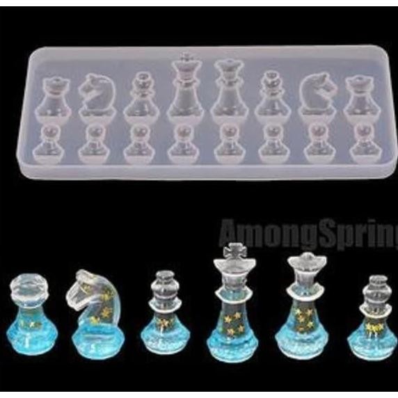 Promo Chess Shape Silicone Mold - Cetakan Resin Bentuk Catur COD