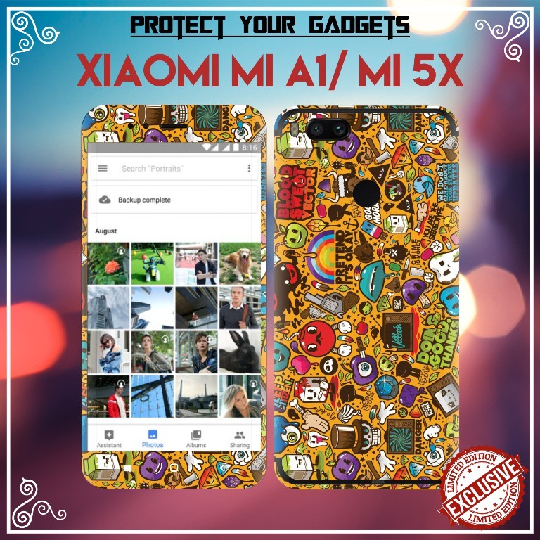 

[COD] Garskin Stiker Xiaomi Mi A1 Mi5x Doodle Keren Label Custom Presisi Terlaris