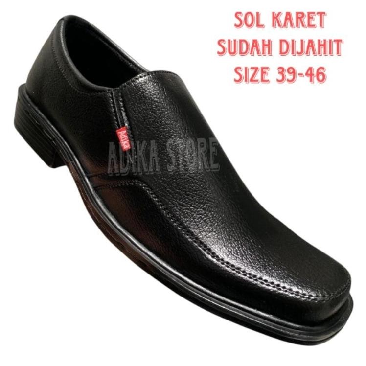 Sepatu Pantofel Pria Dewasa Size Jumbo 44 45 46 Kulit Sintetis .