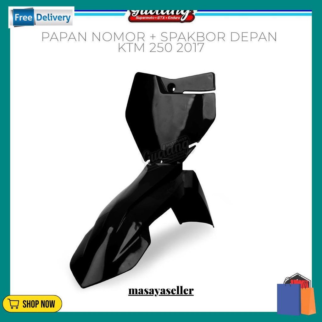 Spakbor Slebor Depan Plus Plat Papan Nomor Ktm 250 2017 Hrv Bisa Cod