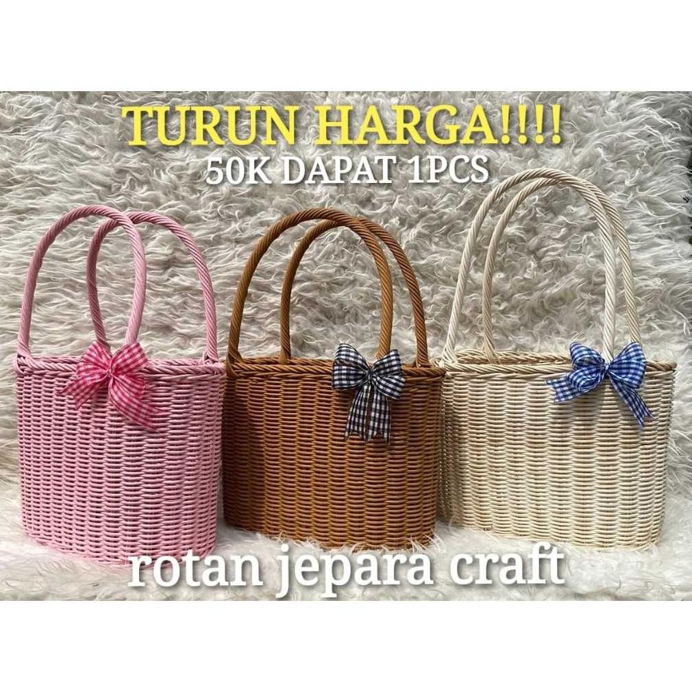 Rotan Storage/tas anyaman rotan/tas piknik rotan/rotanAnting Rotan/Tas Rotan