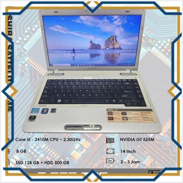 [ART] TOSHIBA SATTELITE L745 - CORE I5 - RAM 8 GB - SUDAH SSD