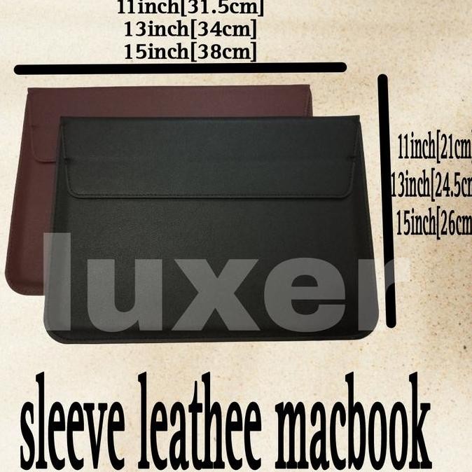 TAS FOR MACBOOK AIR 11 12 INCH SLEEVE TAS LEATHER CASE KULIT COVER LAPTOP