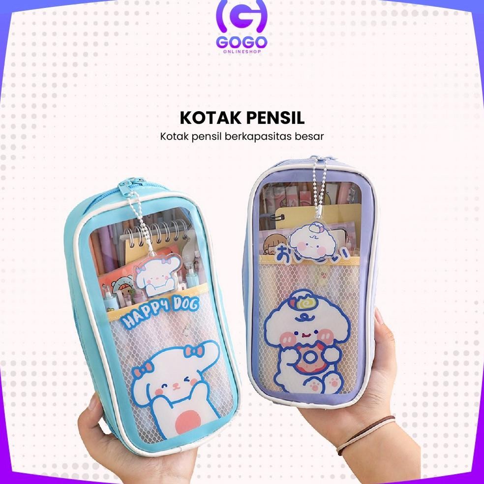 

Rt-342 Gogo-A61 Tempat Pensil Anak Transparan Motif Kartun Pencil Case Multifungsi Ala Korea Pouch Serbaguna / Tempat Alat Tulis Tempat Pulpen Perlengkapan Sekolah Rt-342