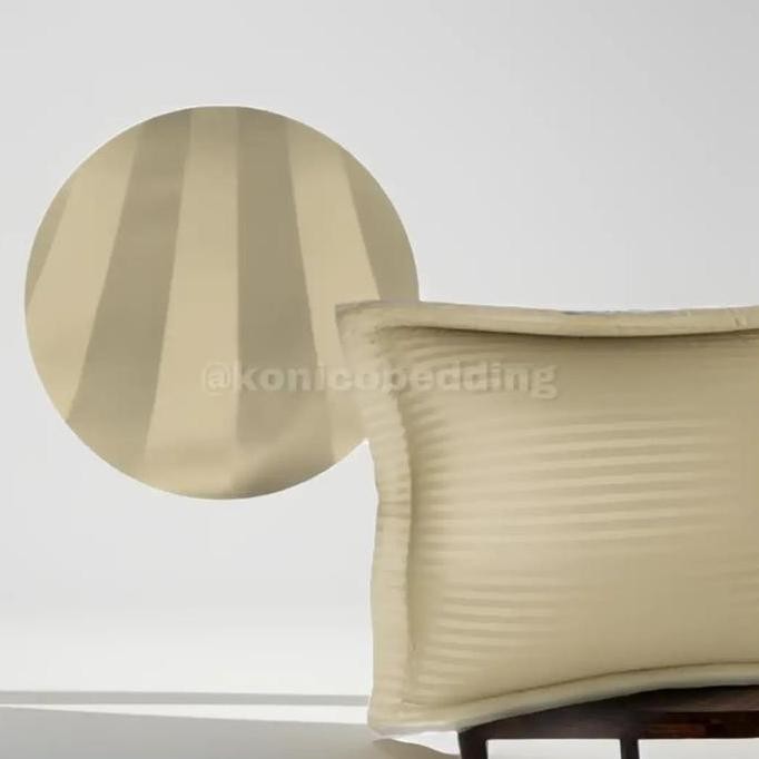 Sarung Bantal  Guling Hotel Kepala Guling Hotel Salur Stripe Garis Aneka Warna Ukuran kain tali Bisa