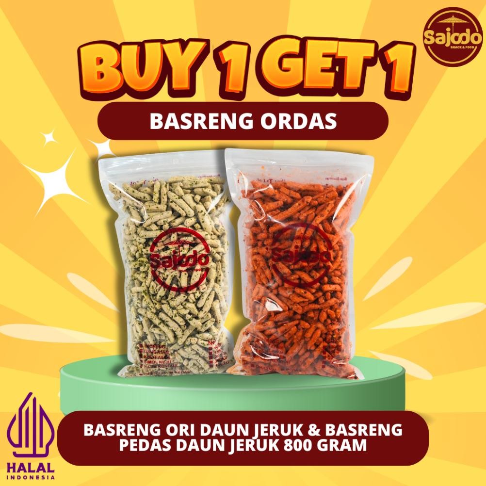 

fbx-4 jg-56 (Buy 1 Get 1) Basreng Pedas 400 Gr Gratis Basreng Ori 400 Gr Sajodo Snack & Food Cemilan Makanan Murah Hemat