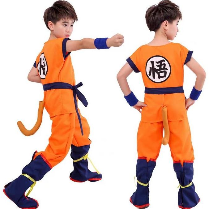KOSTUM DRAGON BALL WCOSPLAY WUKONG GOKU DBZ HALLOWEEN KAME KAMEHA KOSPLAY SUN WO KONG WOKONG KOMIK J
