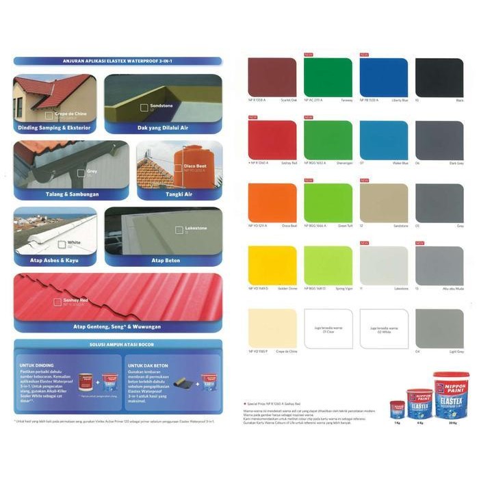 Nippon Paint Elastex Waterproof (Galon 5 Kg) Gratis Ongkir