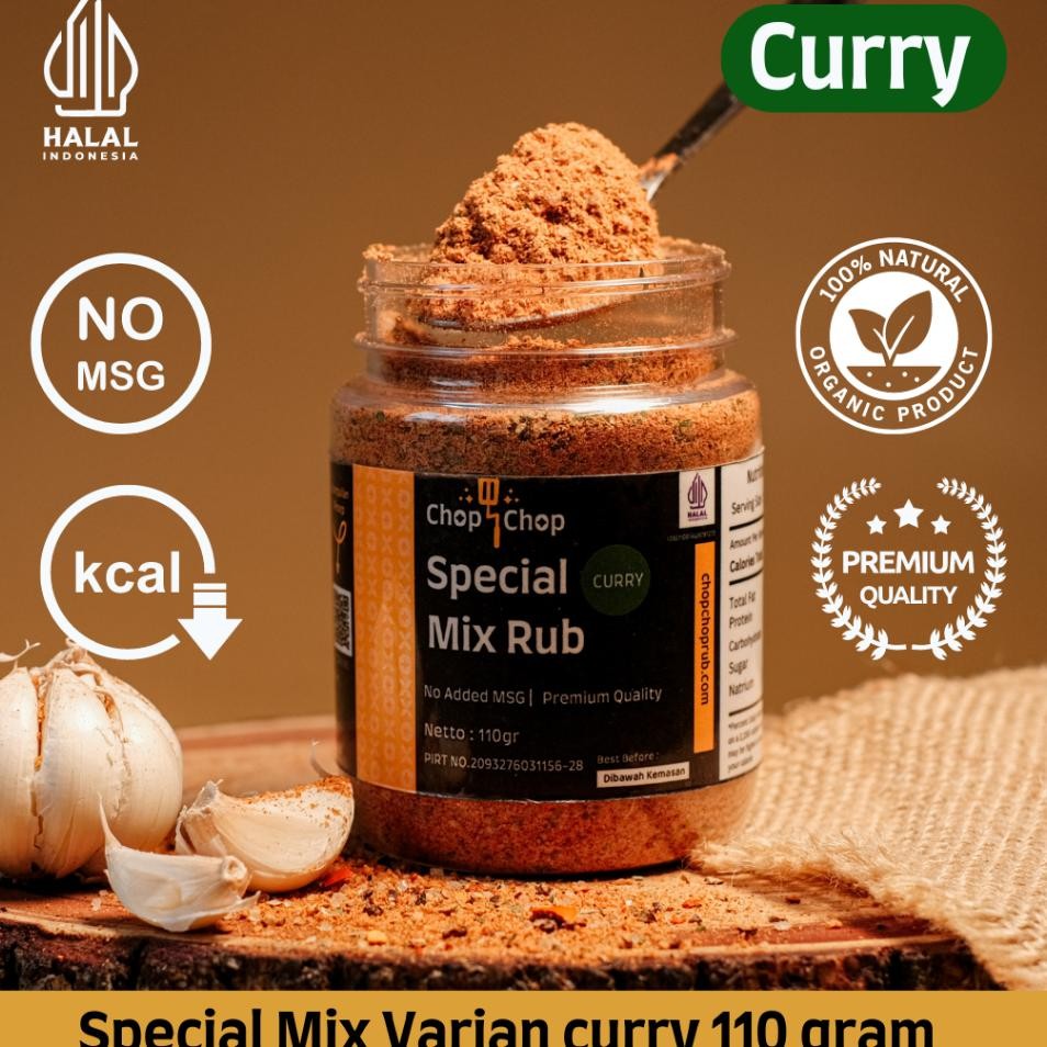 

Chopchop Special Mix Rub Curry Bumbu Marinasi Rendah Kal Bumbu Serbaguna Untuk 110Gr