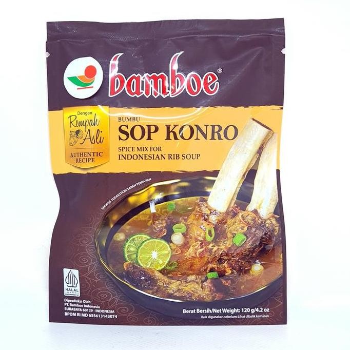 

=====] BAMBOE BUMBU SOP KONRO 120gr | INSTAN SPICE MIX PREMIUM BAMBU ASLI