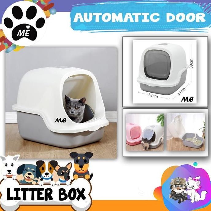 Promo  Tempat Pasir Kucing " Cat Litter Box Otomatis Door " Bak Pasir Kucing