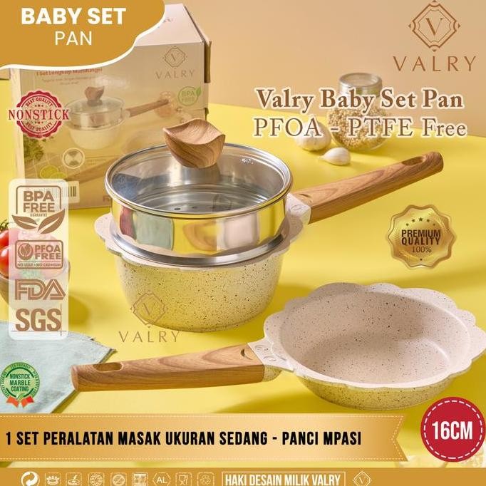 [Harga ] Panci Set Mpasi Bayi 16M Valry Granite Baby Cooking Set Diecast Technology(Kuat) Co