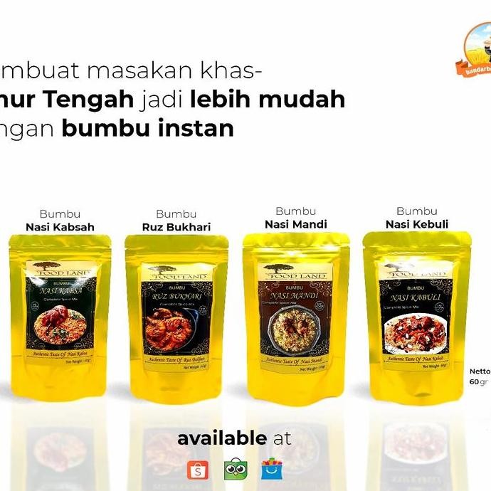 

JH8 Bumbu Nasi Kebuli Mandhi Briyani Kabsah Bukhori | Untuk 1 Kg Beras
