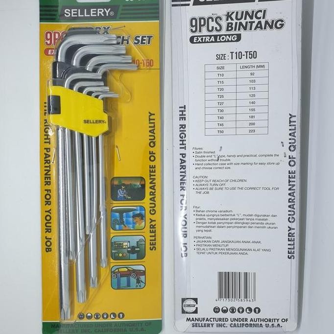 *#*#*#] kunci L bintang set sellery