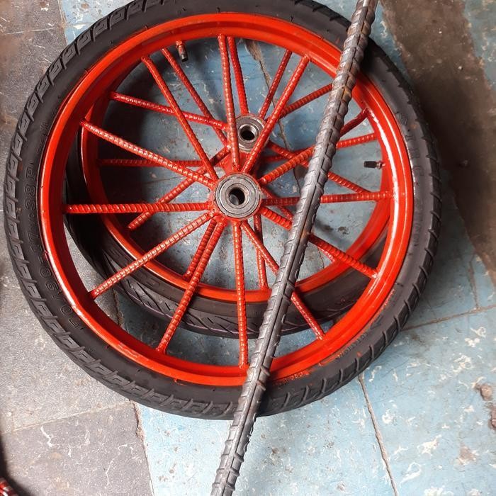 Roda Gerobak 17Inch 1Sett Ruji Besi 6 Kecil Roda Kastor Ban Gerobak Original Dan Terpercaya