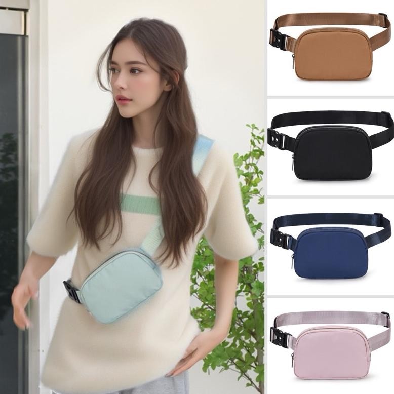 Tas Waistbag Wanita Import Waterproof Sling Bag Tas Pinggang Olahraga