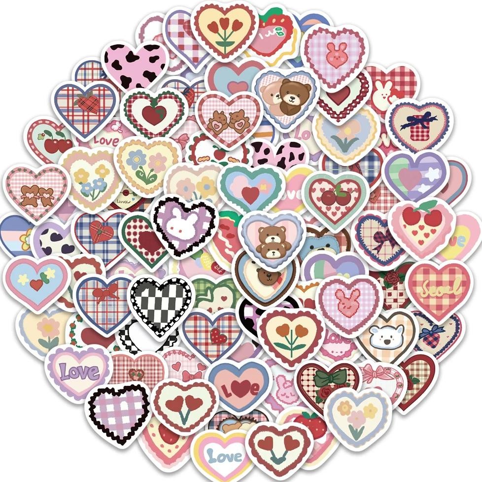 

100Pcs Love Stickers Cute Cartoon Account Material Phone Case Laptop Luggage Water Cup Waterproof Stickers