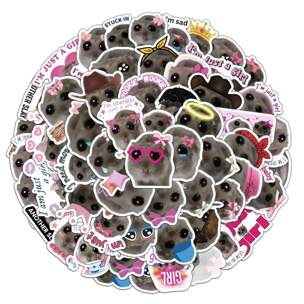 

56Pcs Sad Mouse Sticker Creative Funny Waterproof Cute Decoration Sticker Hand Account Mobile Furniture Sticker Paste