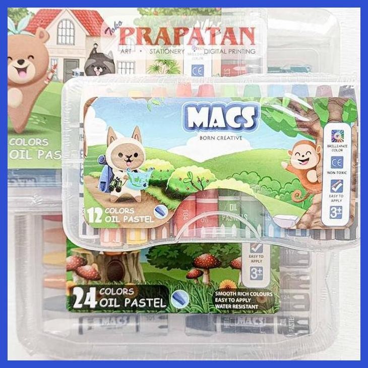 

( SEKOLAH / LUKIS ) COD MACS OIL PASTEL 12 WARNA / KRAYON OIL PASTEL (SENI / MENGGAMBAR / ART / KERAJINAN ) SIAP KIRIM