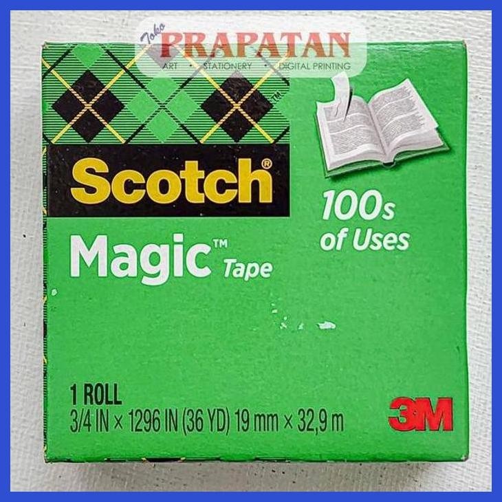 

( SEKOLAH / LUKIS ) SALE 3M SCOTCH MAGIC TAPE 19MM X 32,9 M / SELOTIP CAT.810 / ISOLOAS (SENI / MENGGAMBAR / ART / KERAJINAN ) PACKING AMAN