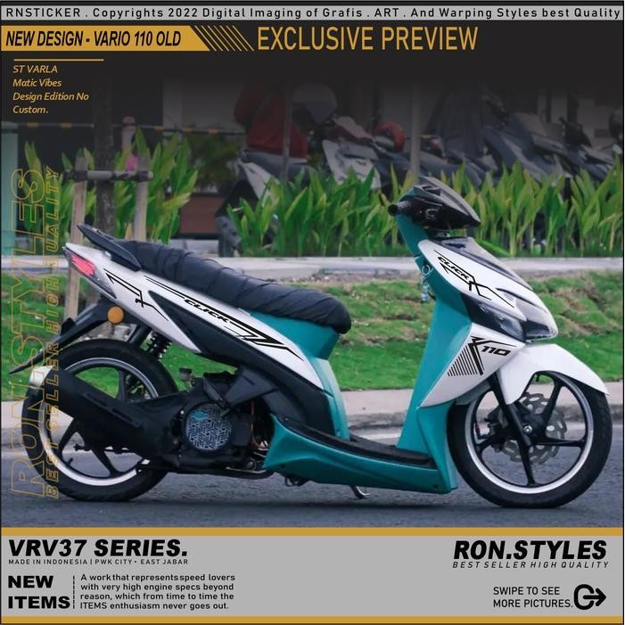 Pe Vrv37 Cutting Sticker Striping Variasi Vario Lama 110 Striping Varla Stiker Vario Lama Striping V