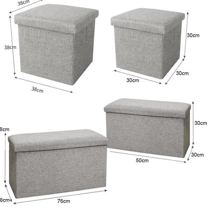 BEBAS ONGKIR - Sofa Portable 76x38x38cm Stool Kotak Korea kursi safe box duduk tempat Penyimpanan Ba