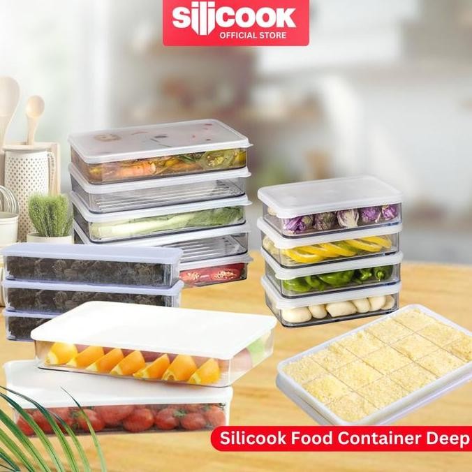 BEBAS ONGKIR - Silicook Food Container Flat - Korean #1 Food Container Organizer Kotak Makanan Penyi